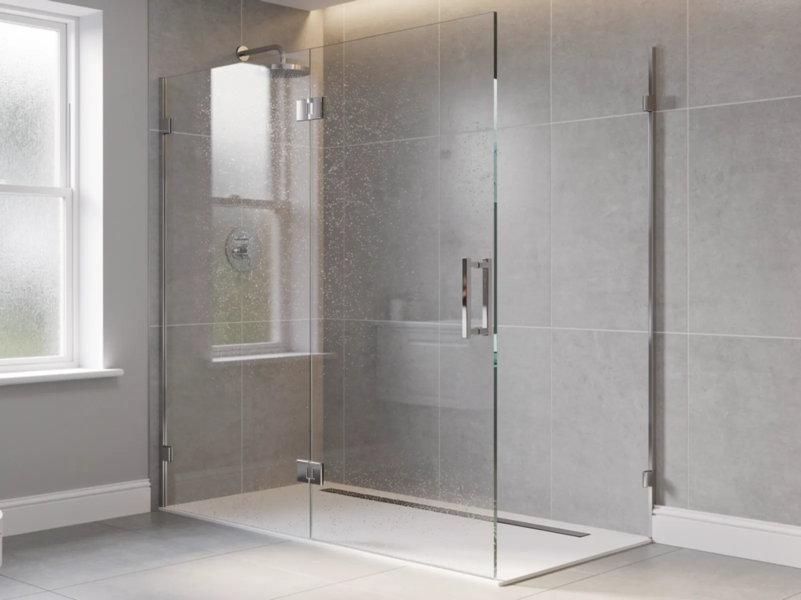 Frameless shower screen, Beeston