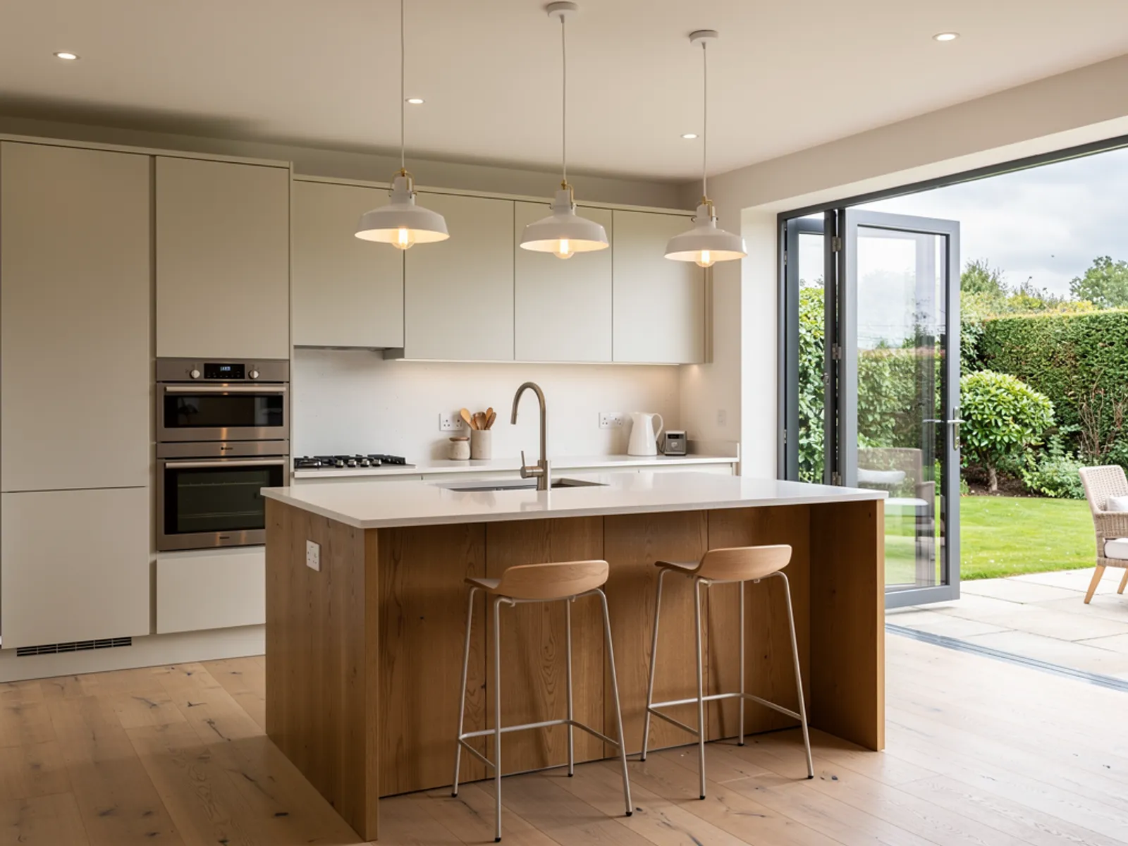 Shaker kitchen with quartz worktop, Knutsford