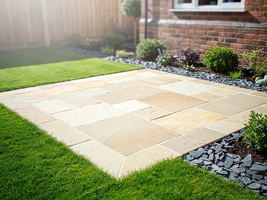 Porcelain patio and planting, Kingston