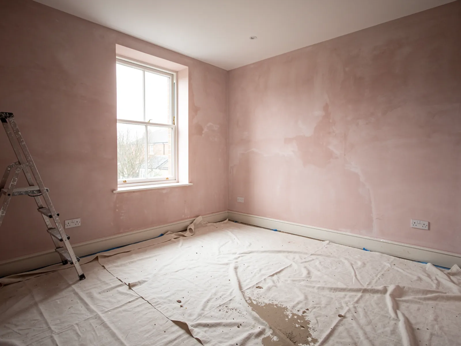 Skimmed living room ceiling, Headingley