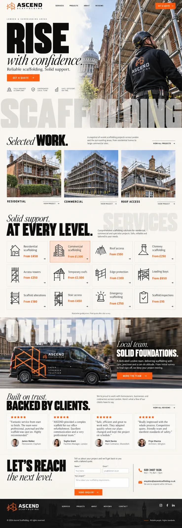Ascend Scaffolding: the whole page