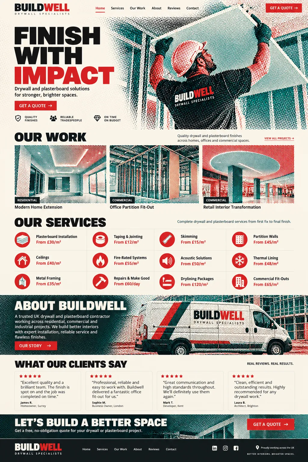 Buildwell: the whole page