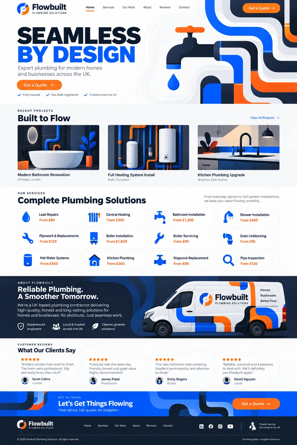 Flowbuilt: the whole page