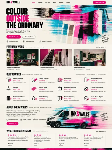 Ink & Walls: paint scan website concept for painting