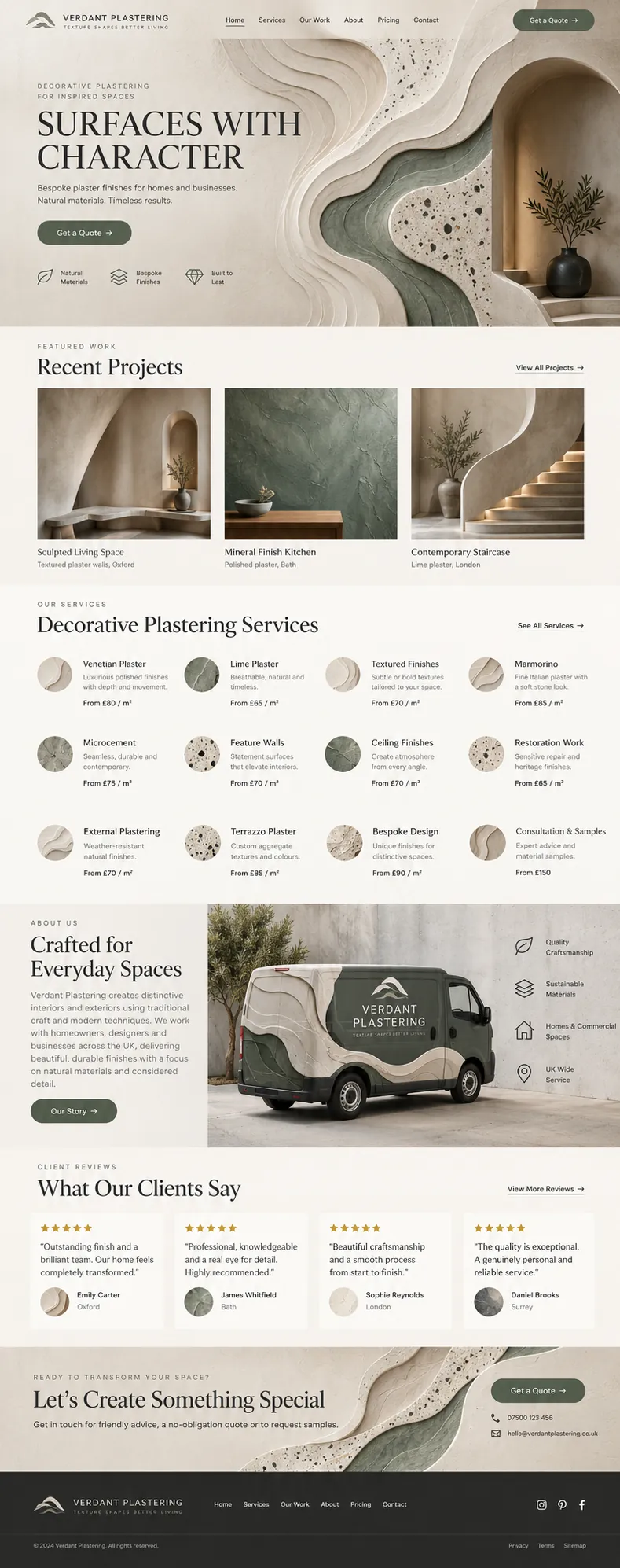 Surfaces with Character: the whole page