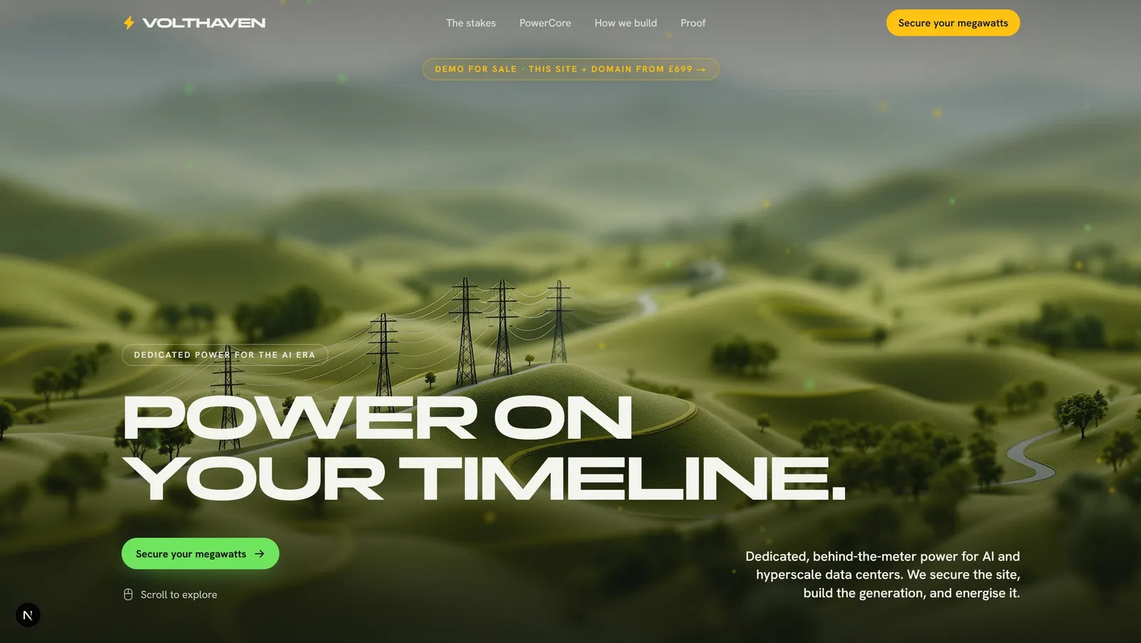 VoltHaven website screenshot